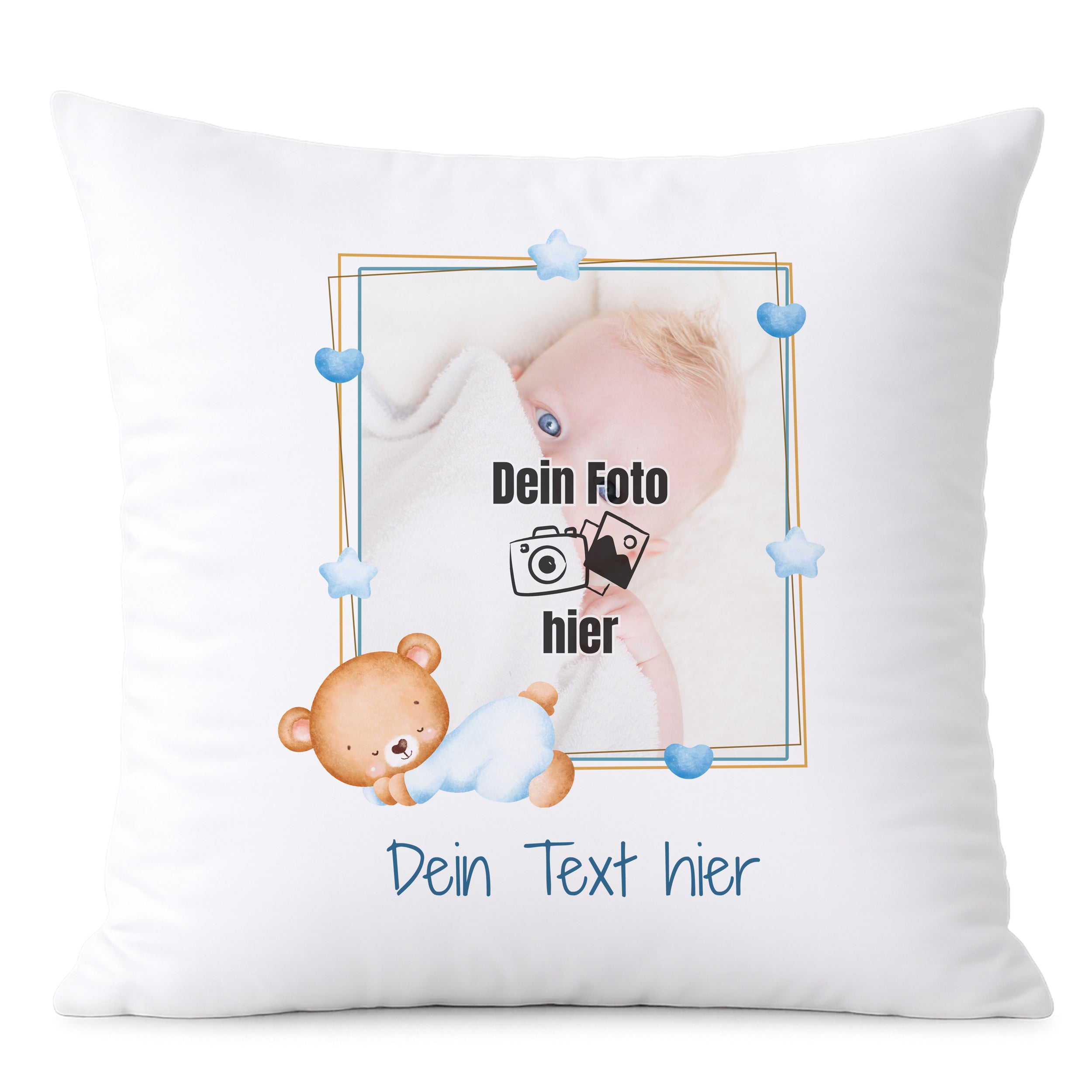 Kissen mit Foto und Text - Dein besonderer Moment