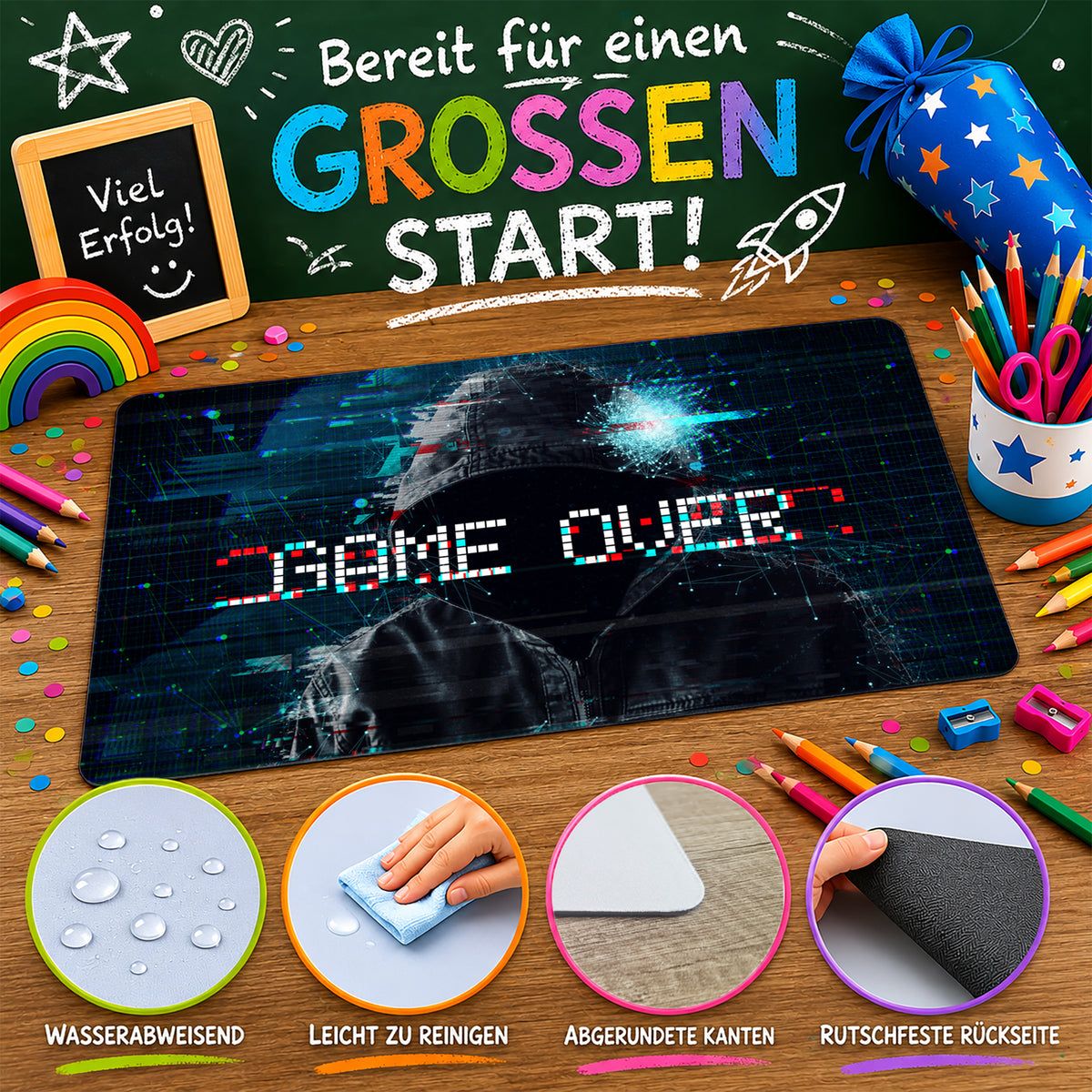 Schreibtischunterlage Game Over