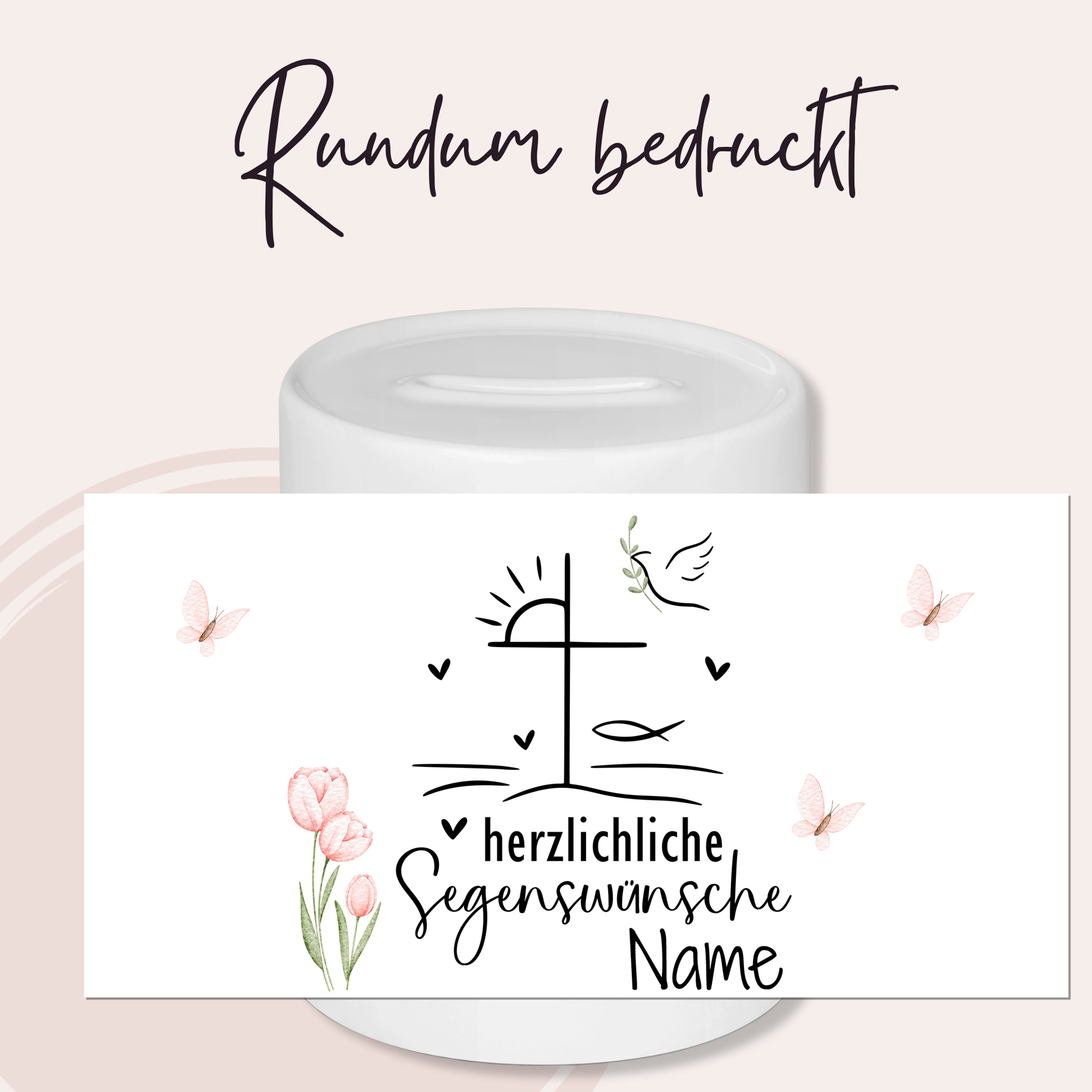 Spardose Taufe - Herzliche Segenswünsche für besondere Momente