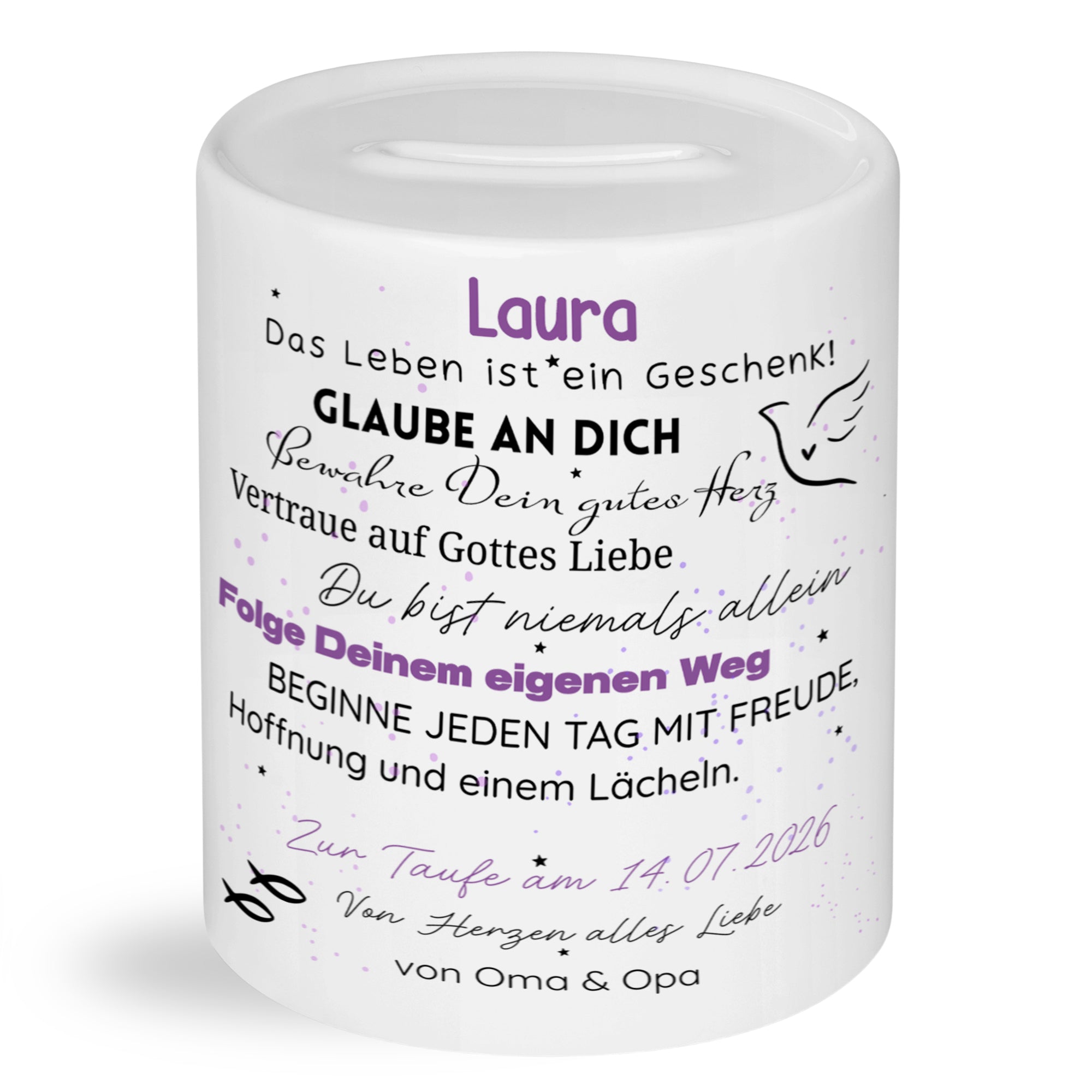 Spardose Taufe - Für unvergessliche Momente