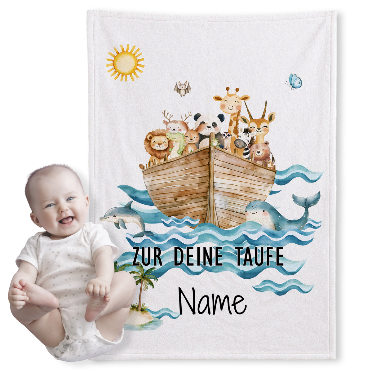 Babydecke Taufe - Ein Herz voller Abenteuer