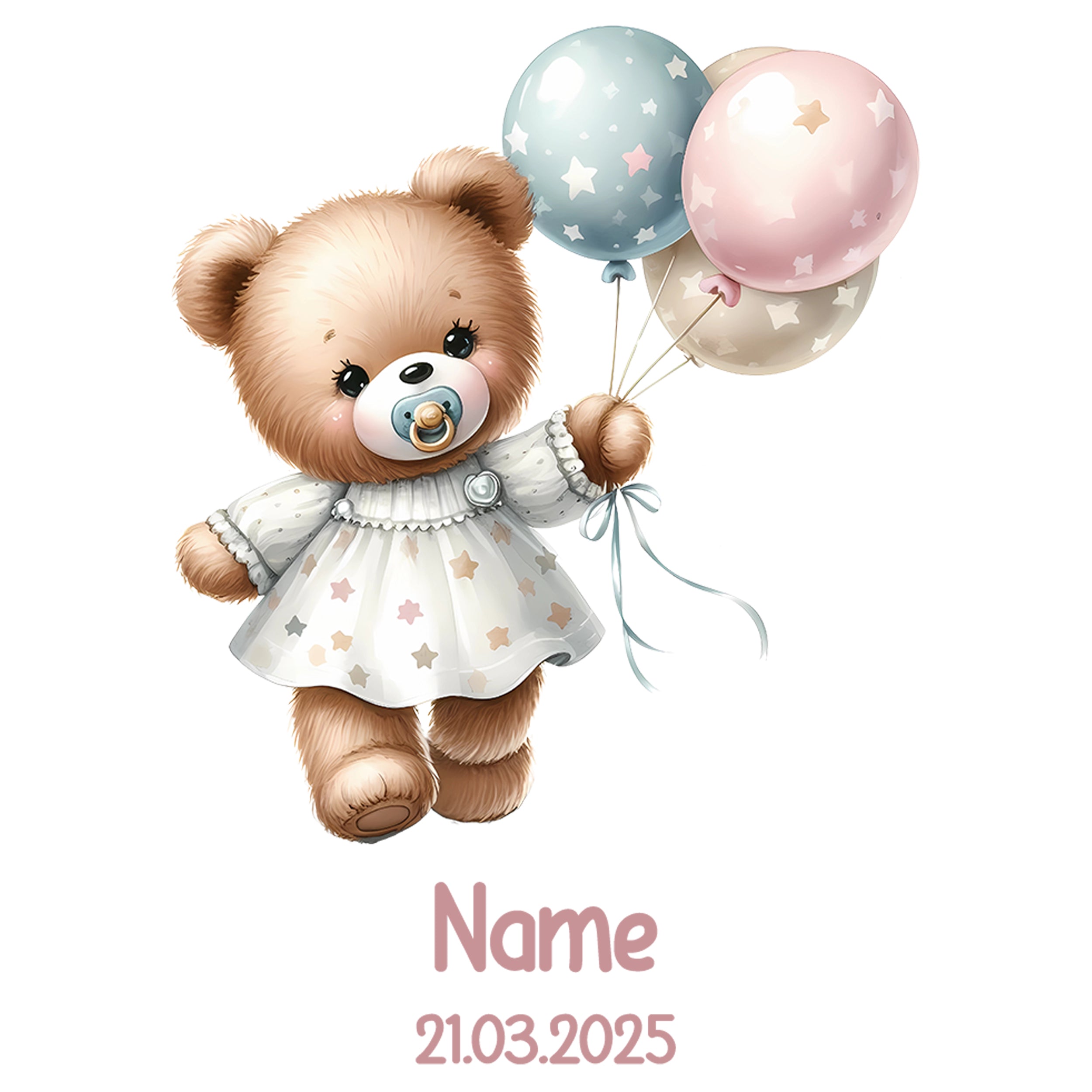 Spardose mit Teddybär und Ballons - Ein liebevolles Sparvergnügen