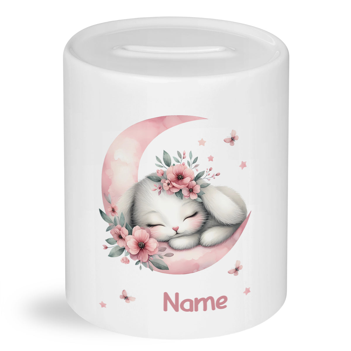 Spardose mit Namen personalisiert, Geschenk zur Geburt