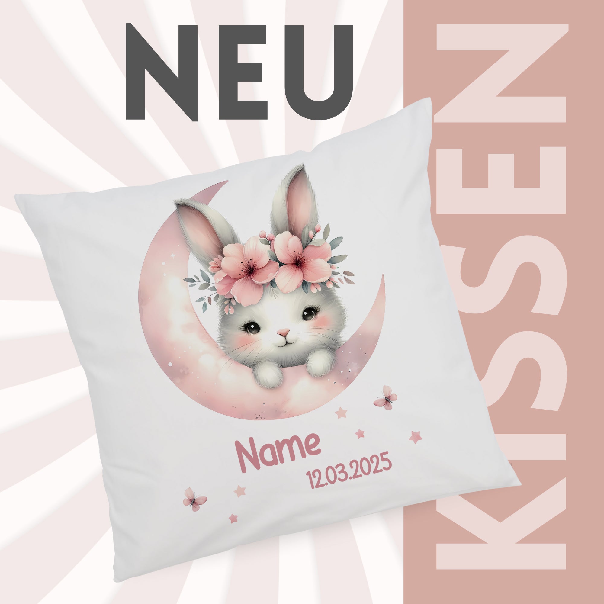 Kissen mit Häschen-Motiv - Für süße Träume