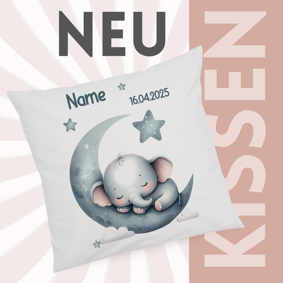 Kissen Elefant - Süße Träume für die Kleinsten