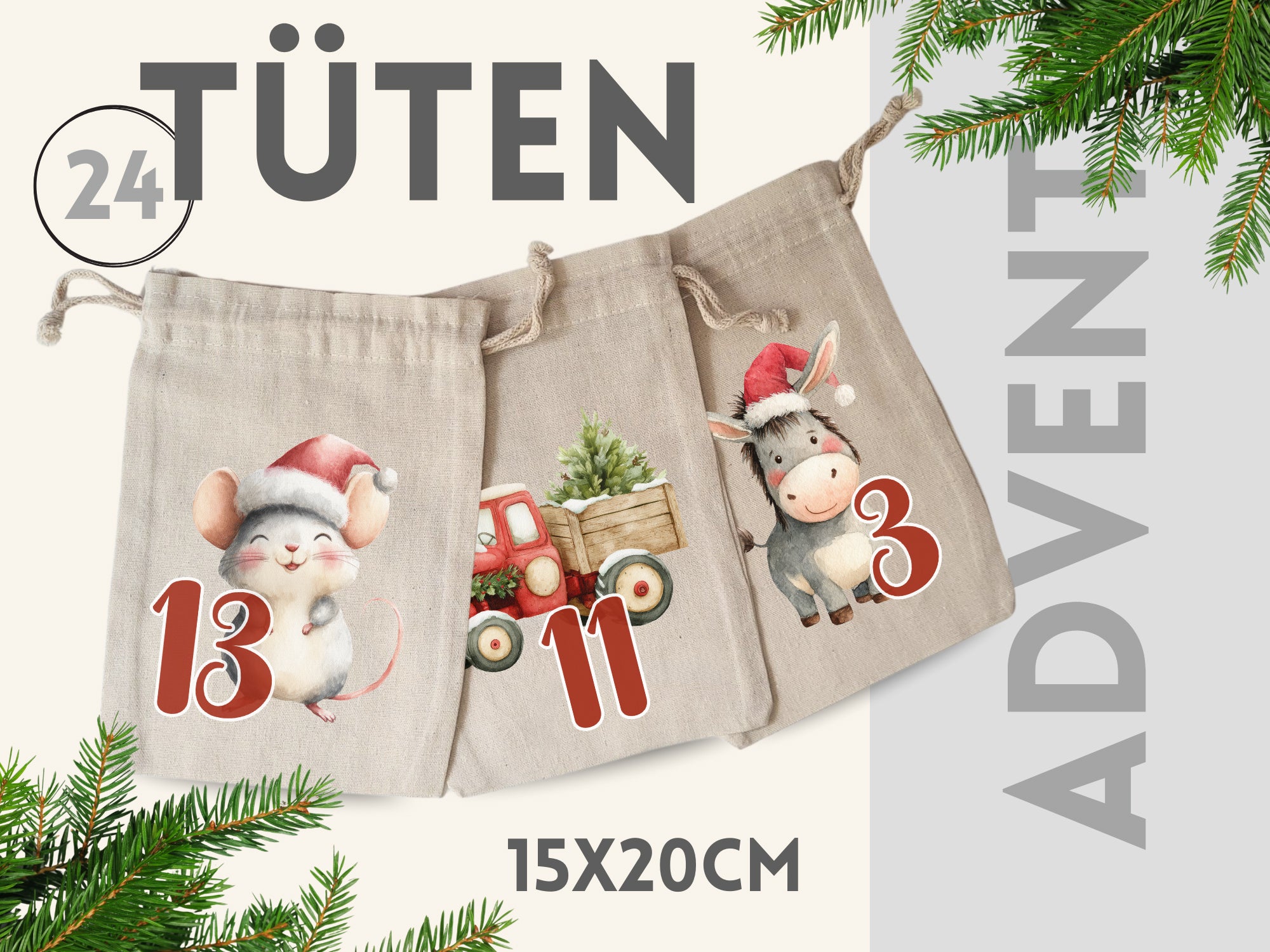 Adventskalender Weihnachten auf dem Bauernhof