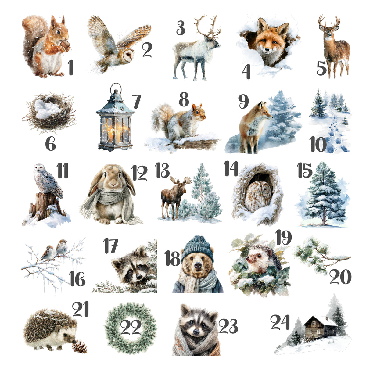 Adventskalender Wintertiere