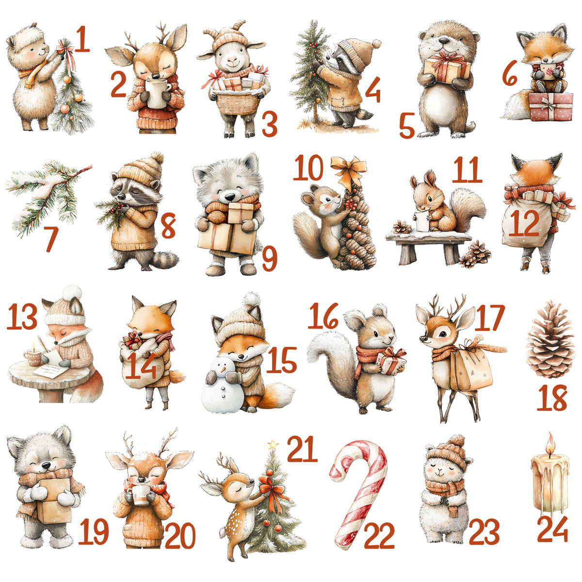 Adventskalender Süße Tiere