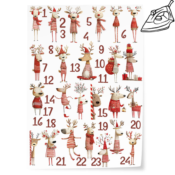 Bügelbilder zum Gestalten eines Adventskalenders