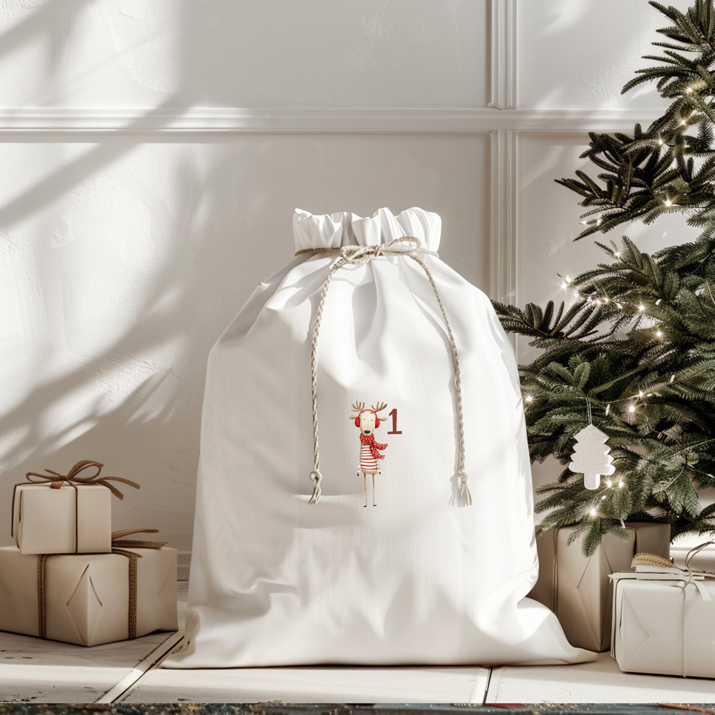 Bügelbilder für Adventskalender Weihnachtsrentiere