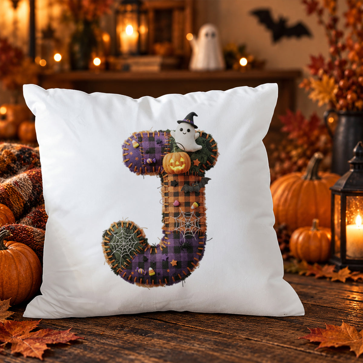 Kissenbezug mit Halloween-Motiv J