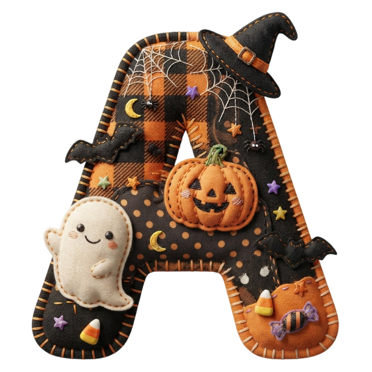Turnbeutel Halloween Buchstabe A - Freude am Gruseln
