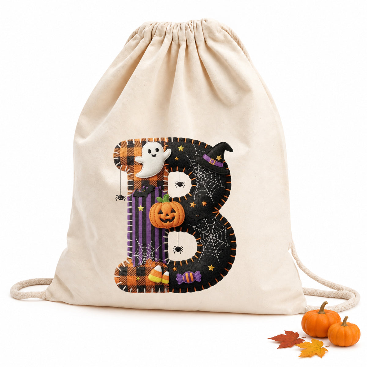 Turnbeutel Halloween Buchstabe B - Für schaurig schöne Abenteuer