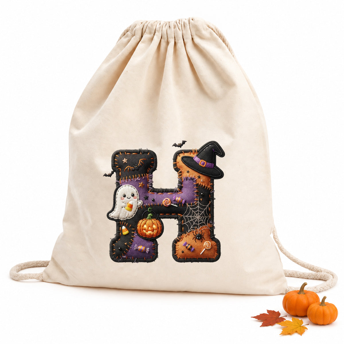 Turnbeutel Halloween Buchstabe H - Gruselige Freude für die Kleinen