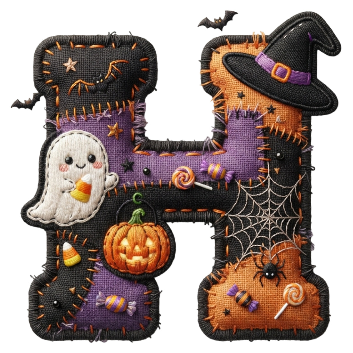 Turnbeutel Halloween Buchstabe H - Gruselige Freude für die Kleinen