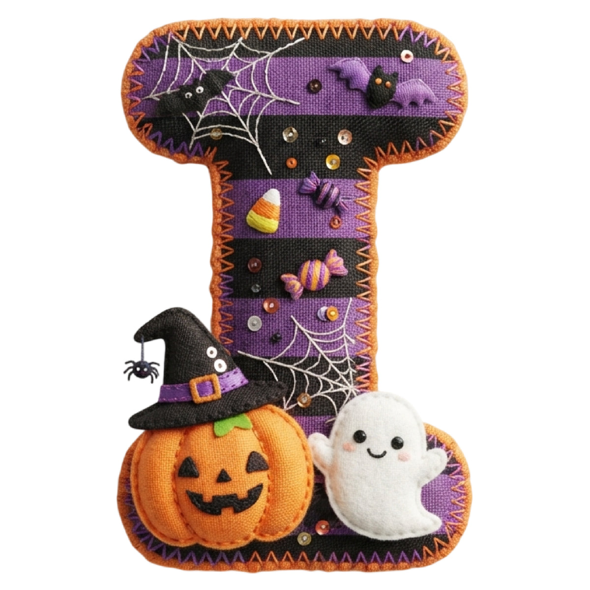 Turnbeutel Halloween Buchstabe I - Süßes Gruselfeeling für Kinder