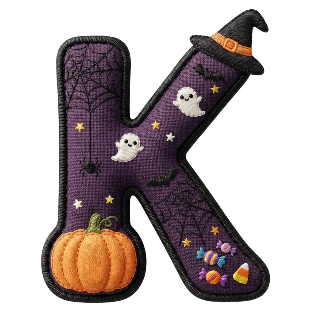 Turnbeutel Halloween Buchstabe K - Spooky Freude für kleine Geister