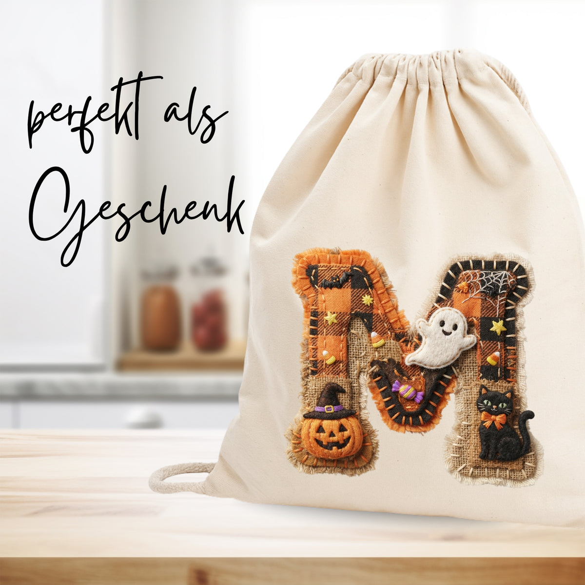 Turnbeutel Halloween M - Gruselige Freude für die Herbstzeit