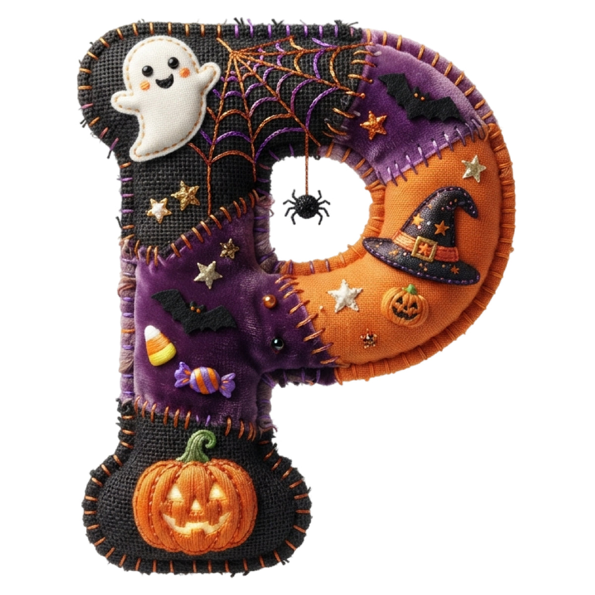 Turnbeutel Halloween Buchstabe P - Für gruselige Abenteuer