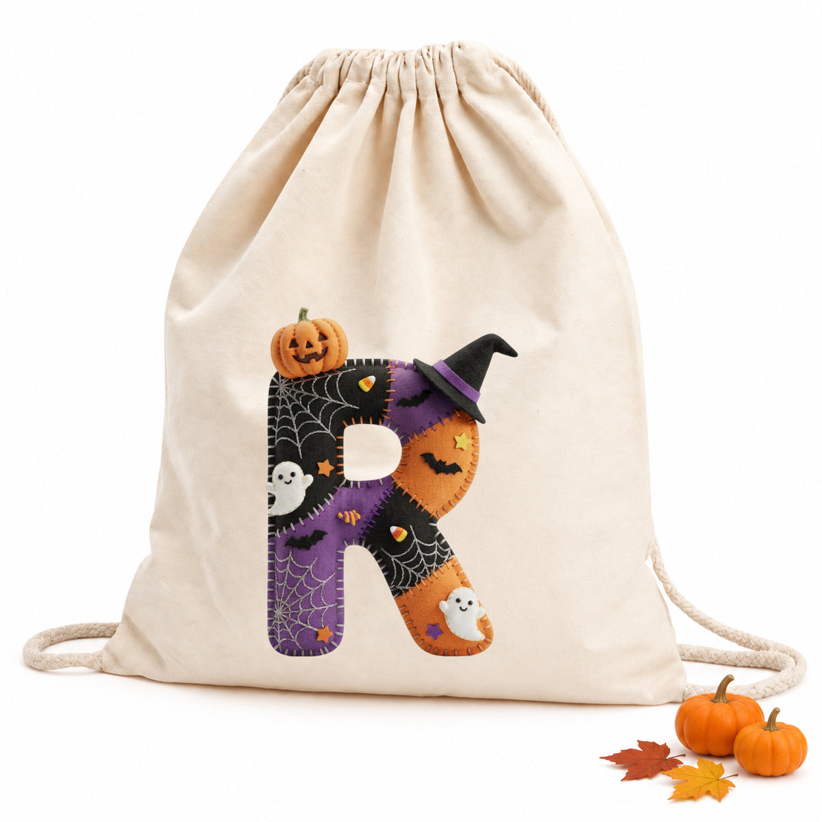 Turnbeutel Halloween Buchstabe R - Für schaurig schöne Abenteuer