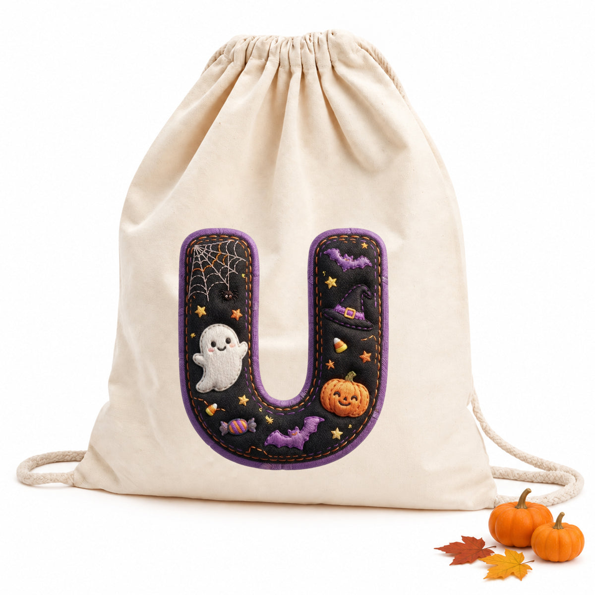 Turnbeutel Halloween Buchstabe U - Gruselige Freude für kleine Geister