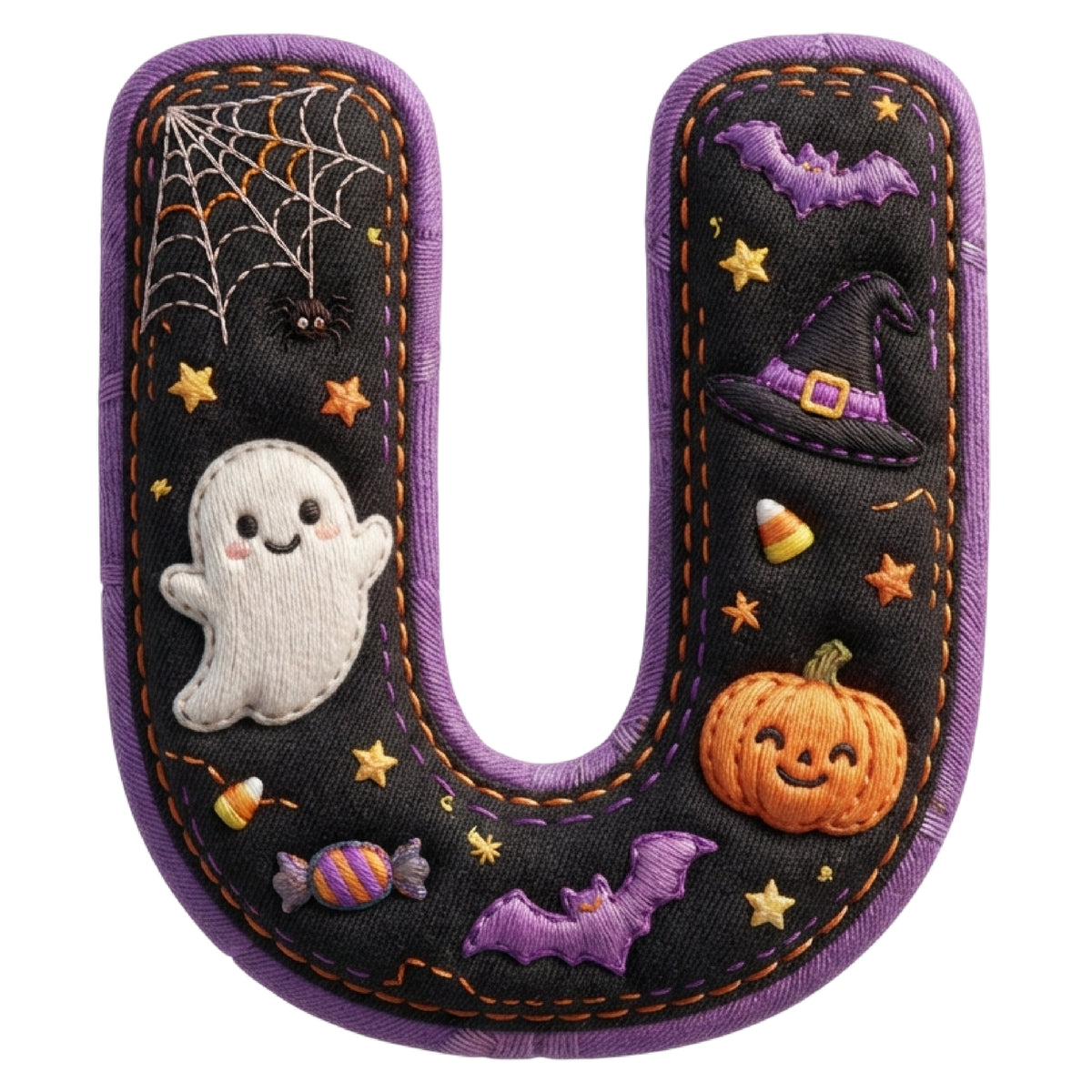 Turnbeutel Halloween Buchstabe U - Gruselige Freude für kleine Geister