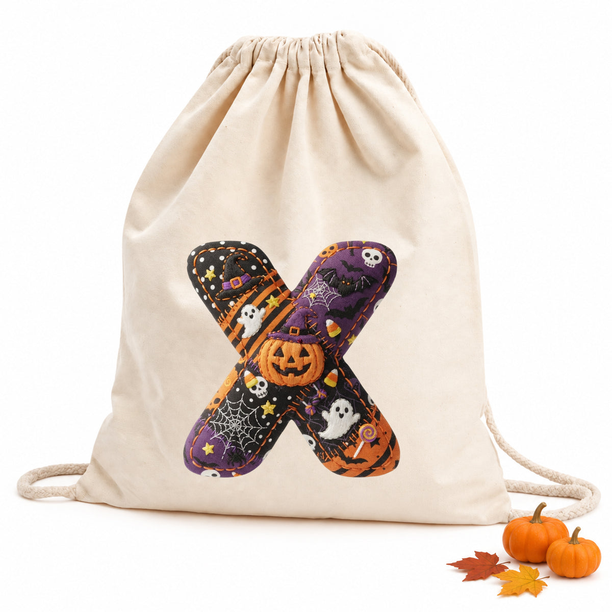 Turnbeutel Halloween Buchstabe X - Für gruselige Abenteuer