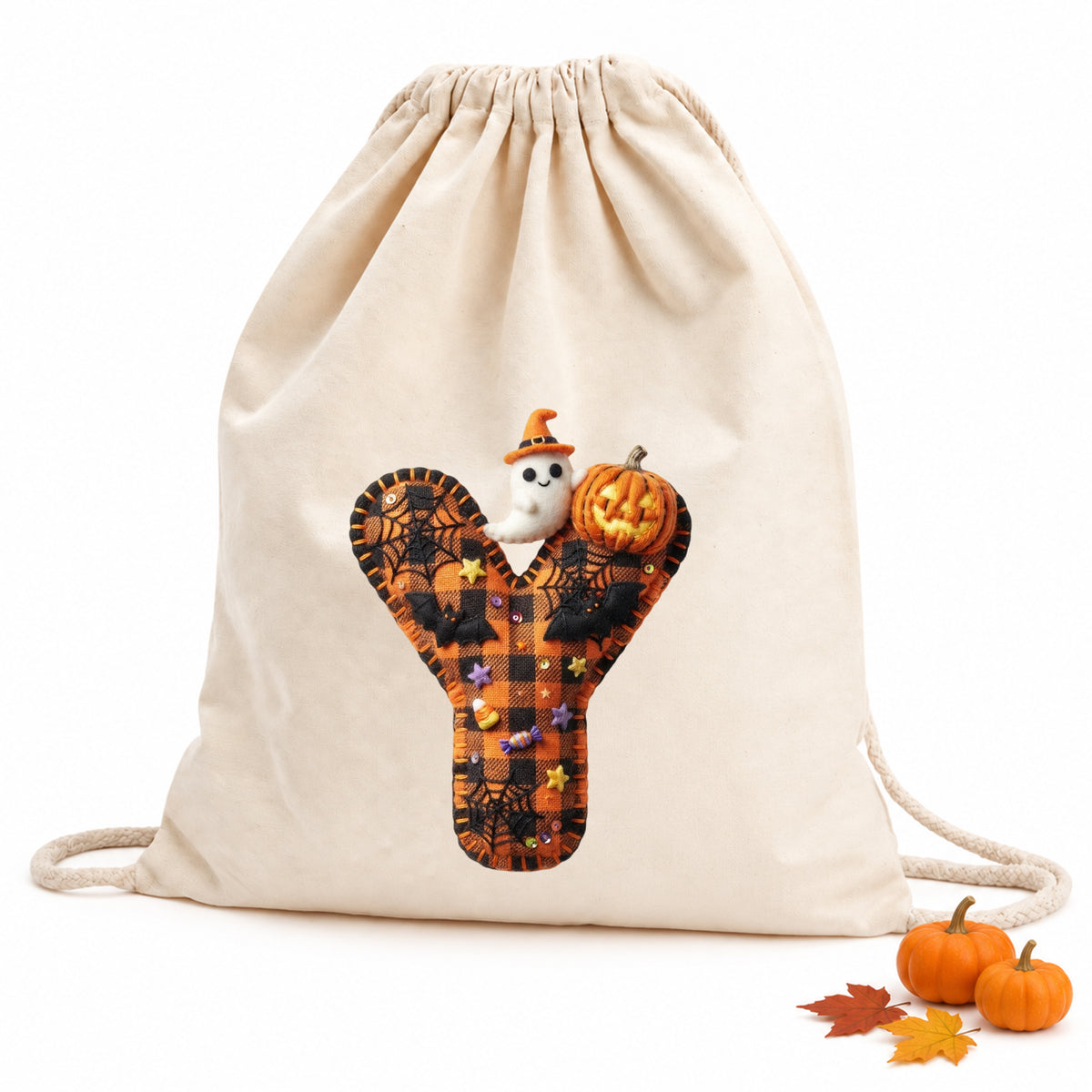 Turnbeutel Halloween Buchstabe Y - Für gruselige Abenteuer