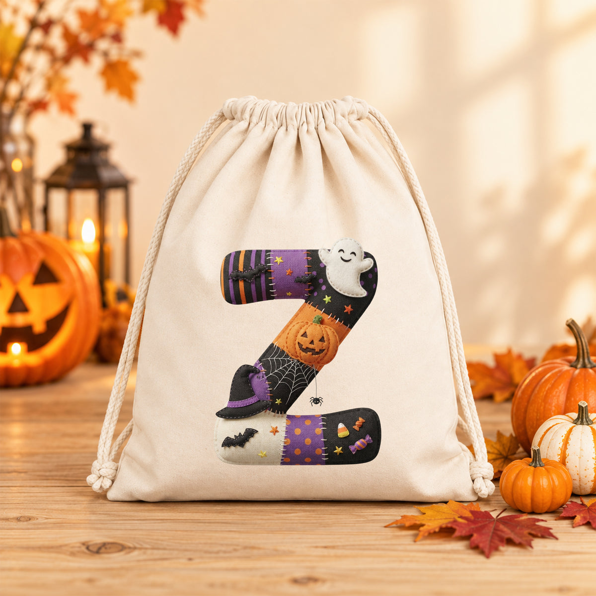 Turnbeutel Halloween Buchstabe Z - Für gruselige Abenteuer