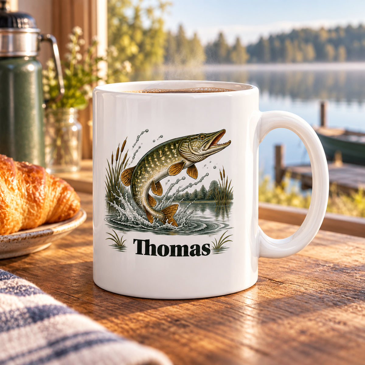Angler-Tasse mit Namen – Hecht gehabt! – Wohnambiente