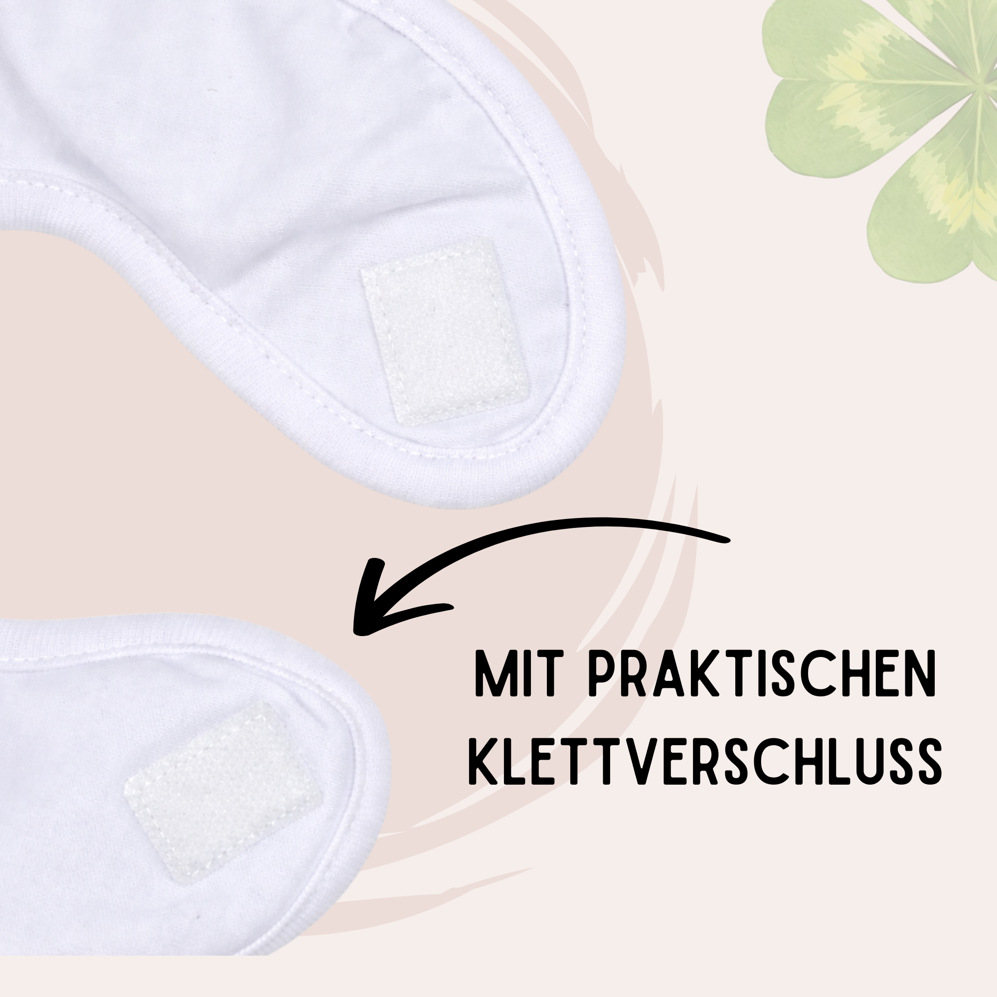 Weiße Stoffeinlage mit praktischem Klettverschluss.
