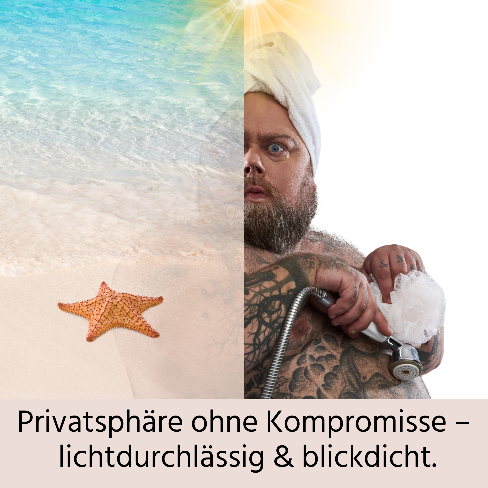 Privatsphäre im Bad – lichtdurchlässig und blickdicht.