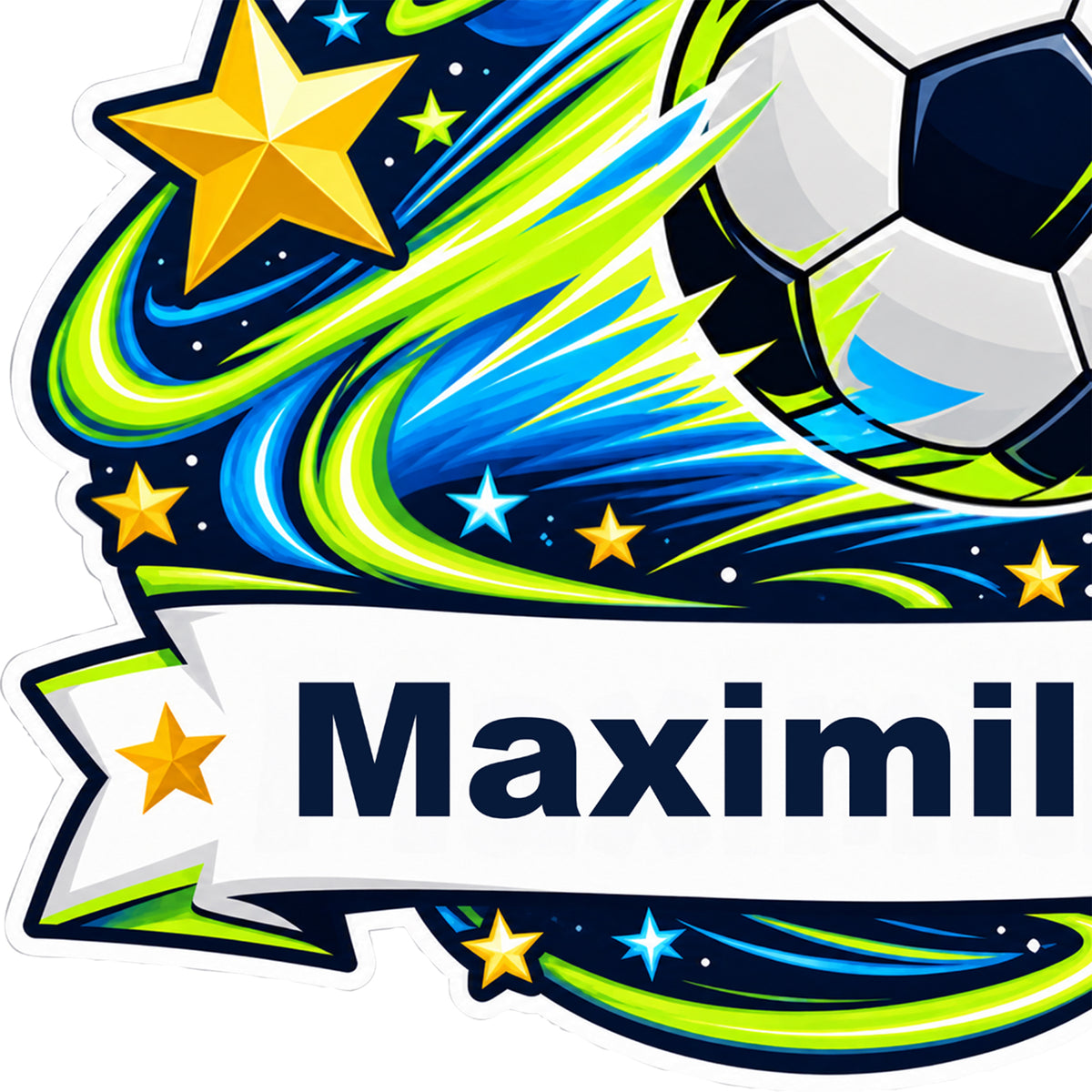 Fußball-Sticker Sternenkicker: Detailansicht der Stickerkontur