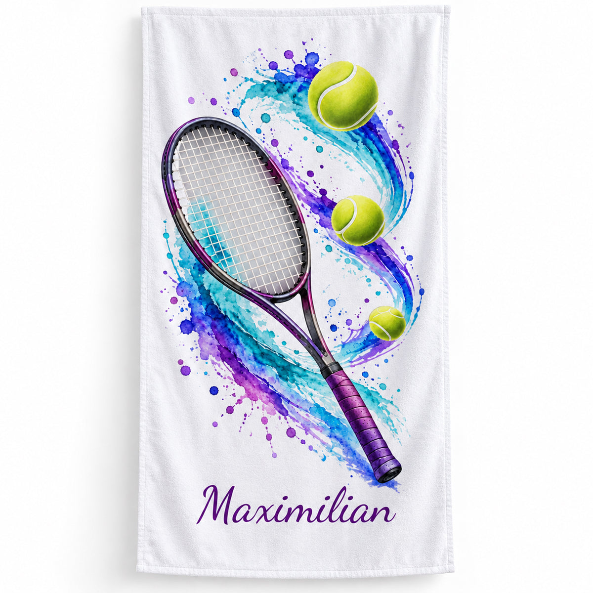 Personalisiertes Tennis-Handtuch Topspin – Ansicht 1