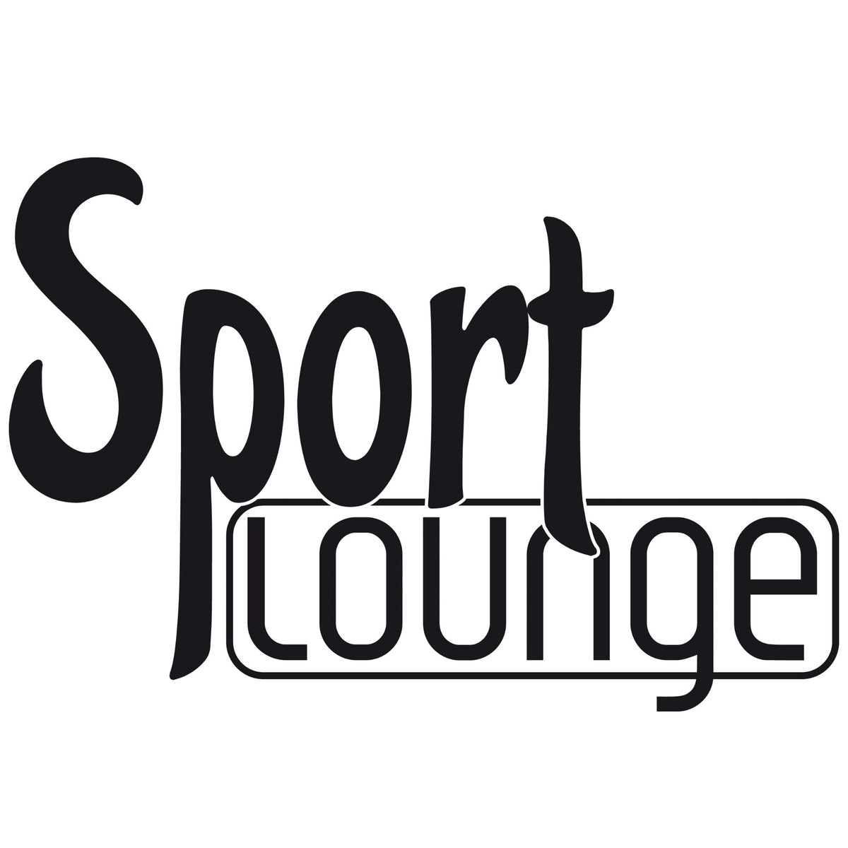 Sport Lounge Logo in Schwarz und Weiß.