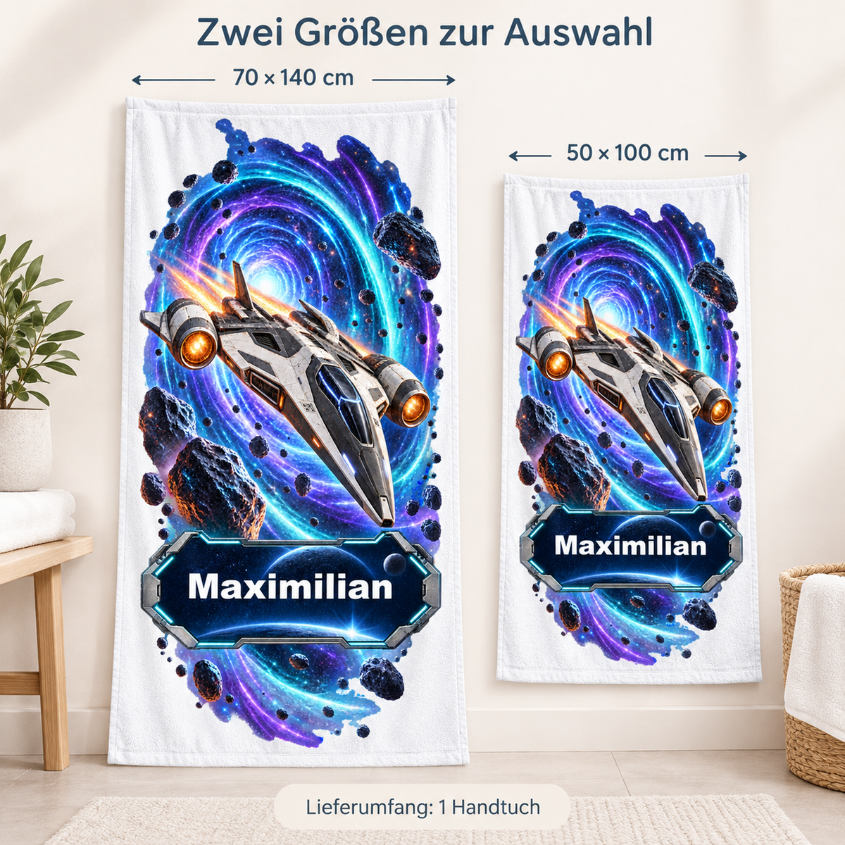Weltall-Handtuch Warp-Sprung – Galeriebild 6