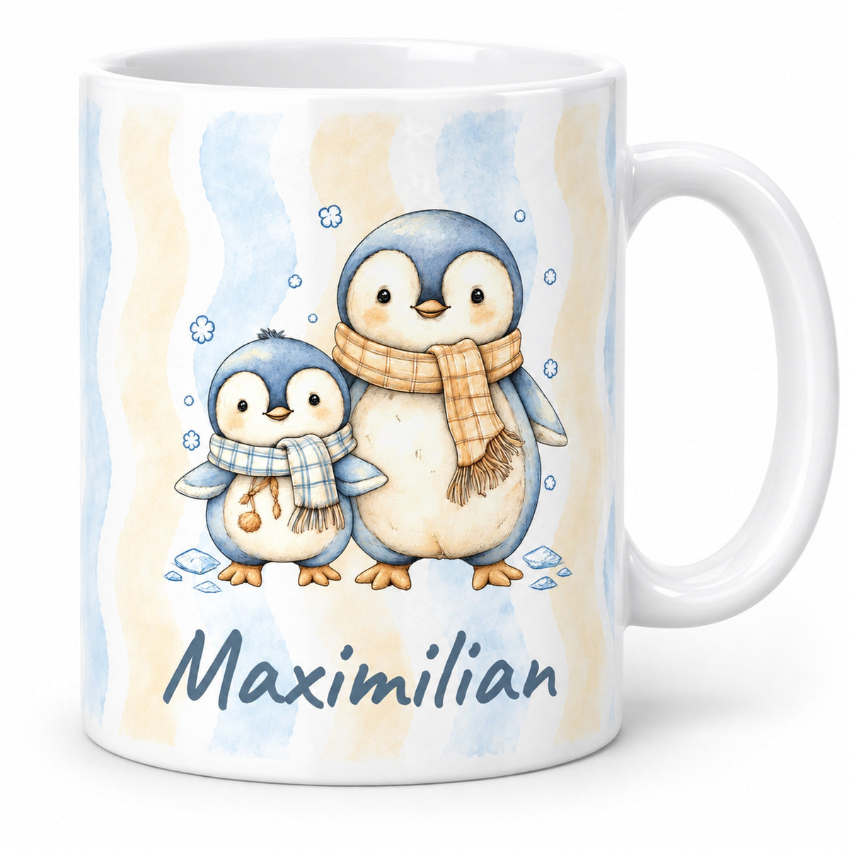 Tasse Pinguine mit Wunschname Maximilian – hero